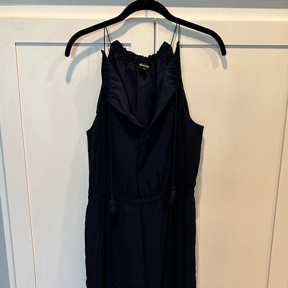 Madewell Tassel Tie Maxi Dress, Navy Blue, size 12, Excellent Condition - Picture 10 of 11